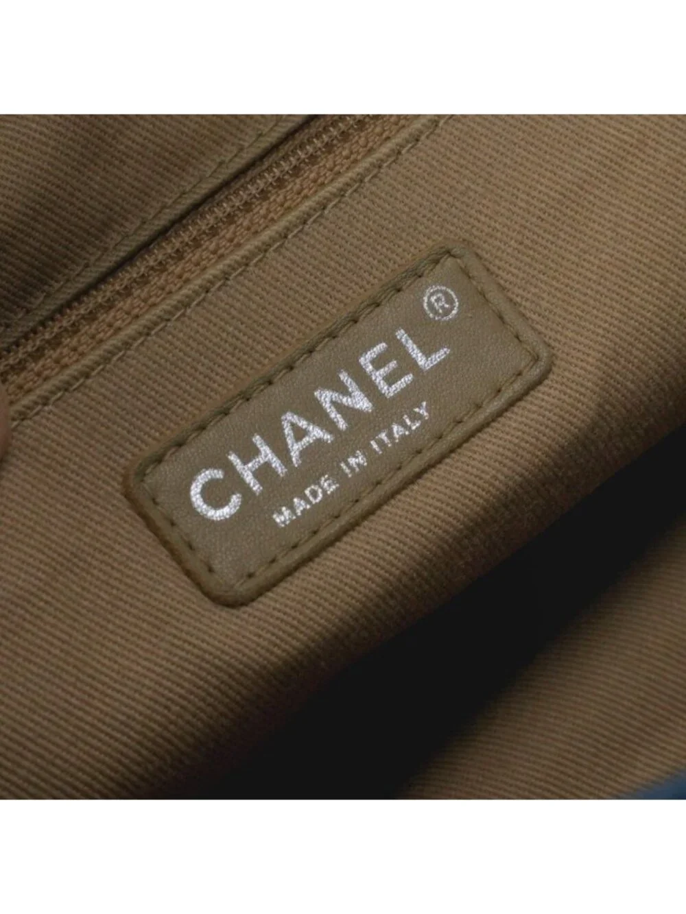 Chanel Wild Stitch Quilted Tote Caviar Leather Blue Gunmetal CC Logo Chain - Picture 8 of 10